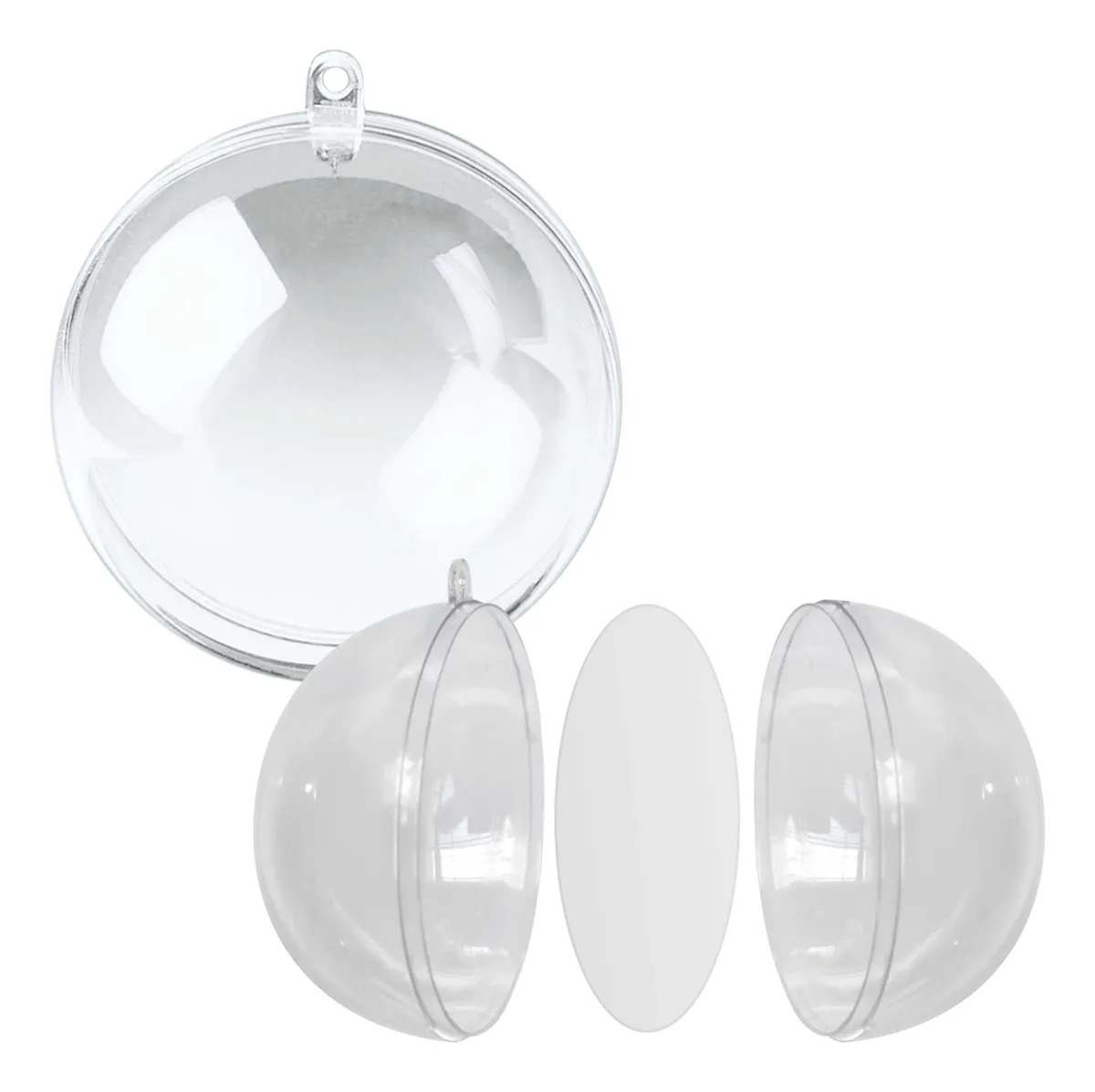 BOLA ACRILICA NATAL P PERSONALIZAR 7,0CM